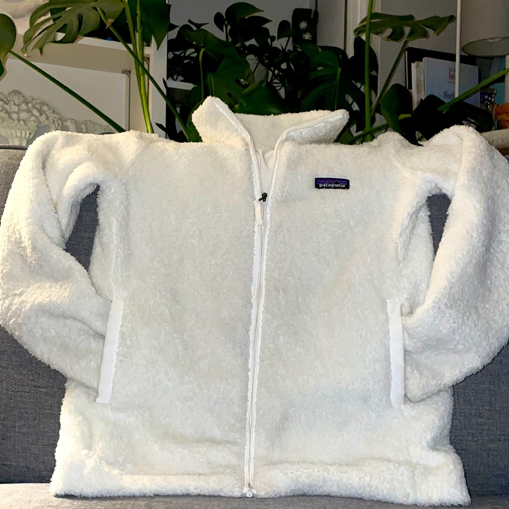 ⚡️EUC Patagonia Los Gatos Women’s White Fleece Jacket in Birch White, Size Small